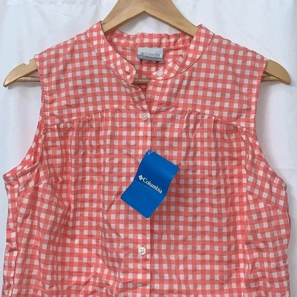 Women’s Columbia Cherry Creek Lane Sleeveless Tunic Size Medium Pink/White NWT - Picture 4 of 8